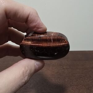 Red Tigers Eye Crystal Palmstone #A